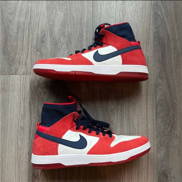 Nike SB Dunk High Elite University Red ‘Skate Longer’ Mens US10 - Picture 6 of 8